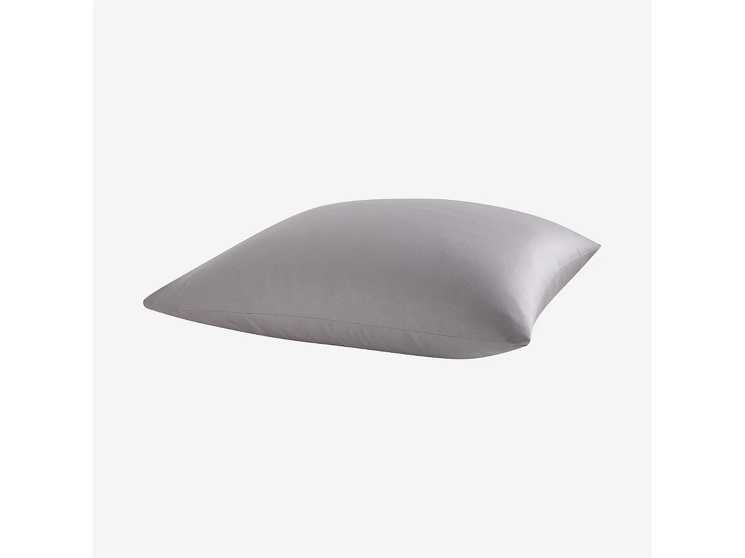 Taie d'oreiller en satin de coton - 65 x 65 cm - Gris argenté