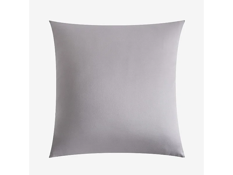 Habitat - Taie d'oreiller en satin de coton - 65 x 65 cm - Gris argenté - Alexane