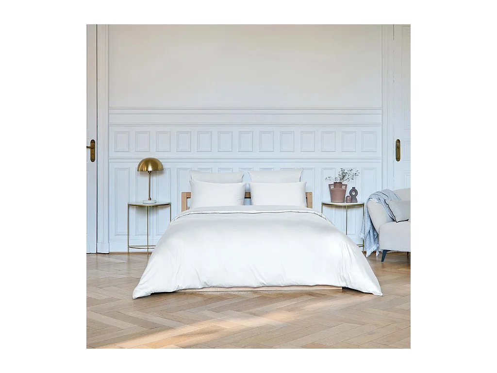 Habitat - Housse de couette en satin de coton - 260 x 240 cm - Blanc - Alexane