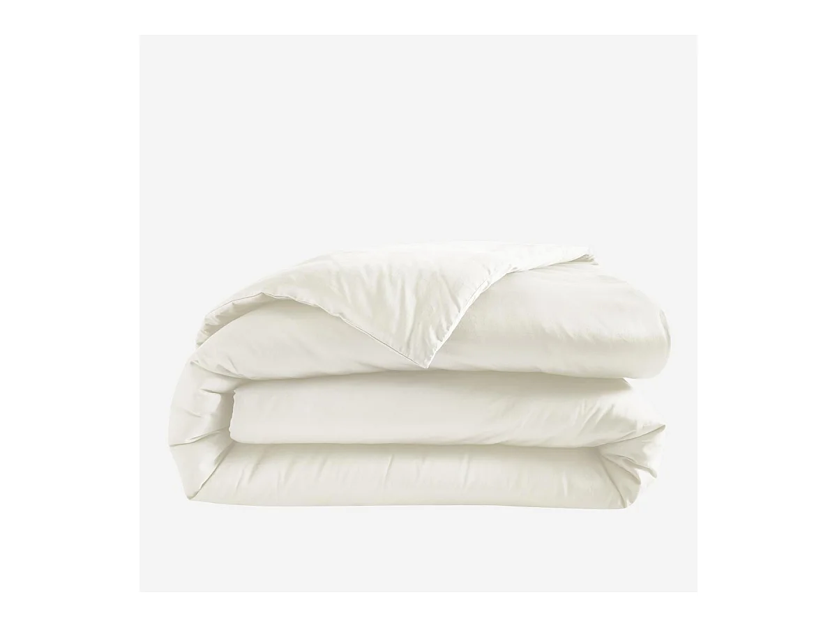 Habitat - Housse de couette en satin de coton - 240 x 220 cm - Sable - Alexane