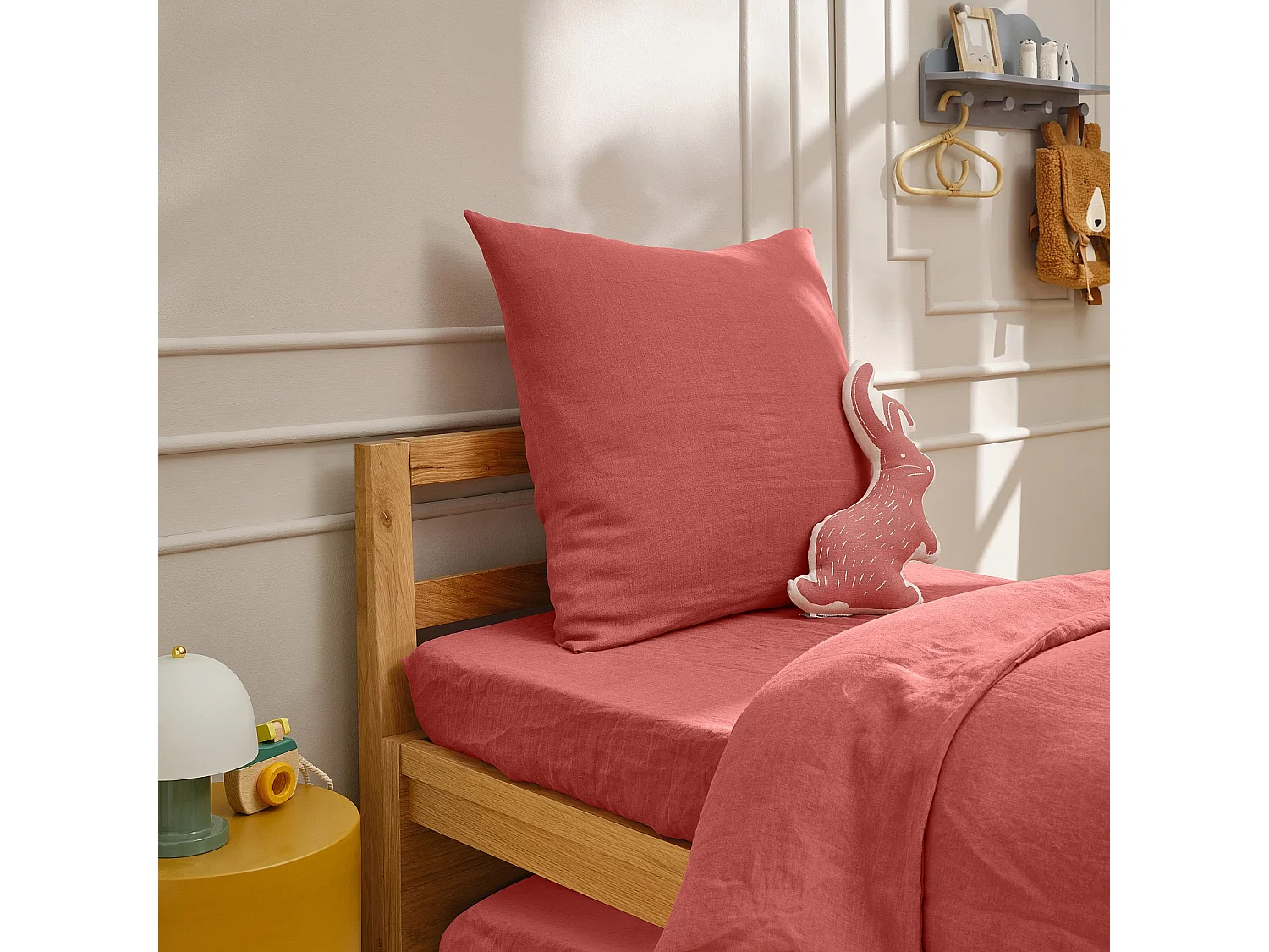 Taie d'oreiller en lin - 65 x 65 cm - Terracotta