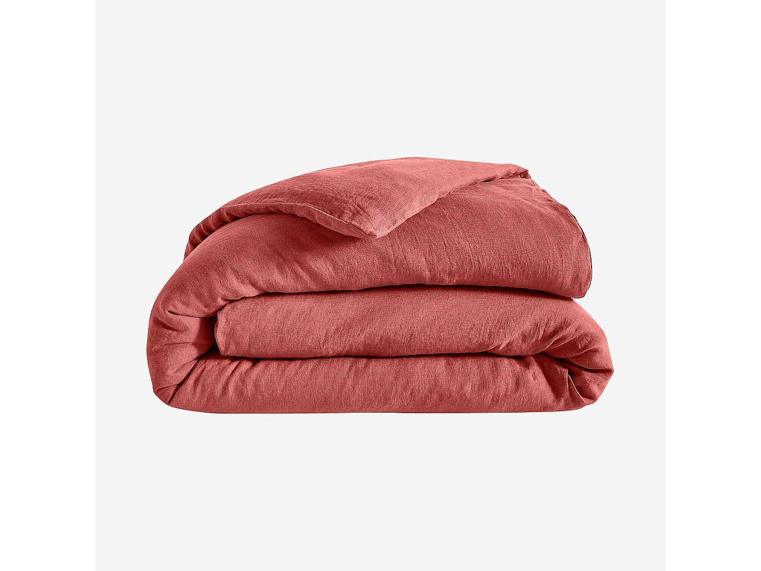 Habitat - Housse de couette en lin - 240 x 220 cm - Terracotta - Brunelle