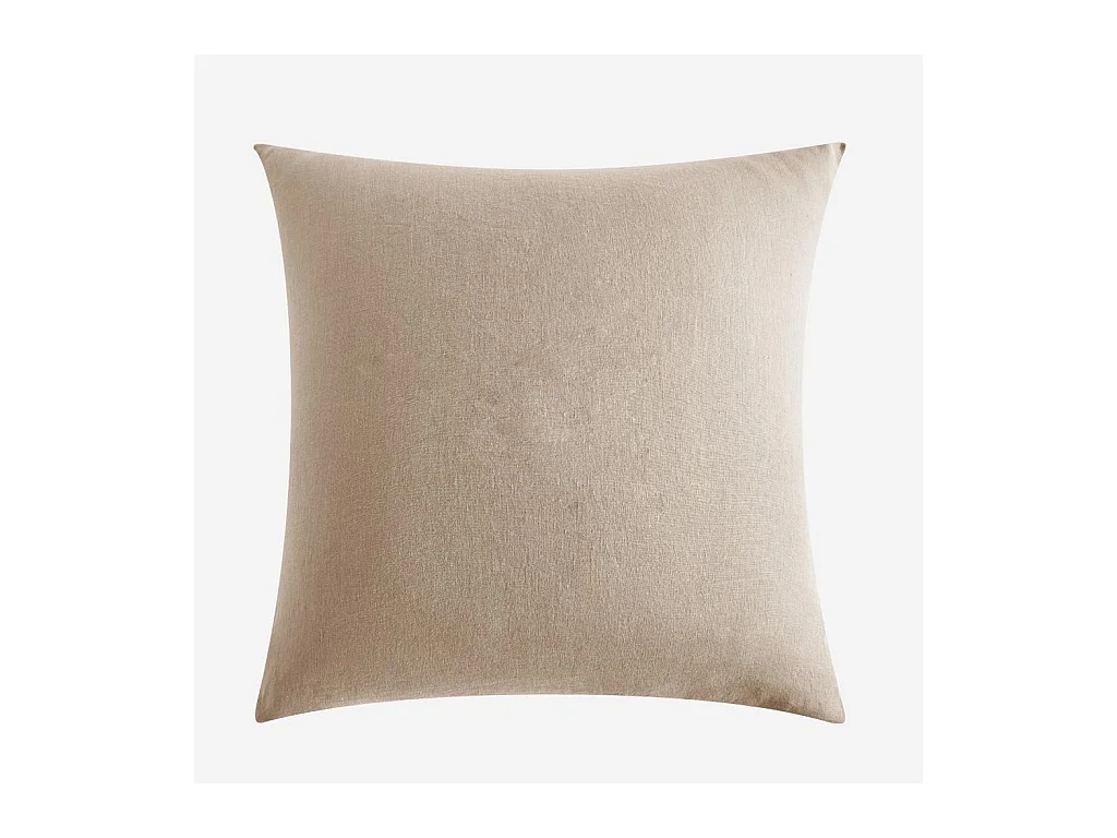 Habitat - Taie d'oreiller en lin - 65 x 65cm - Naturel - Brunelle