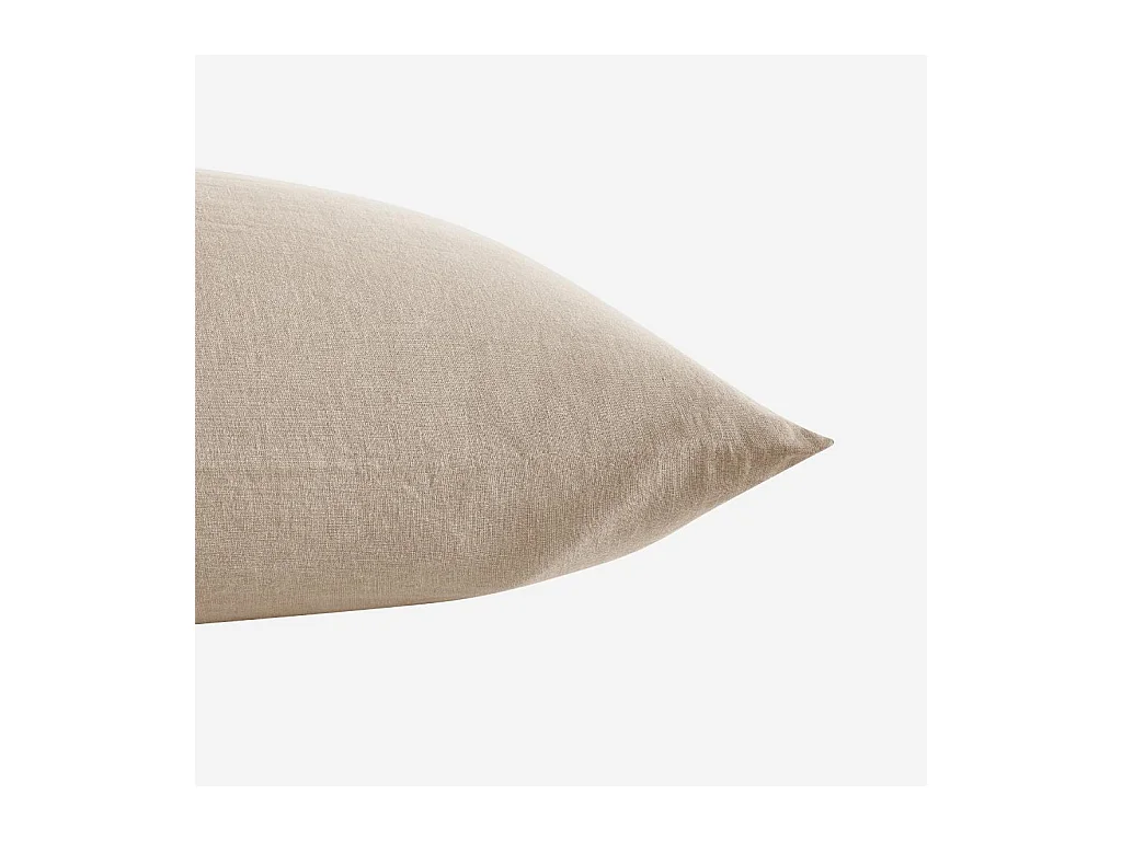 Habitat - Taie d'oreiller en lin - 65 x 65cm - Naturel - Brunelle