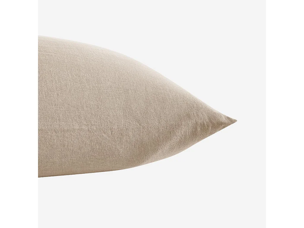 Habitat - Taie d'oreiller en lin - 65 x 65cm - Naturel - Brunelle