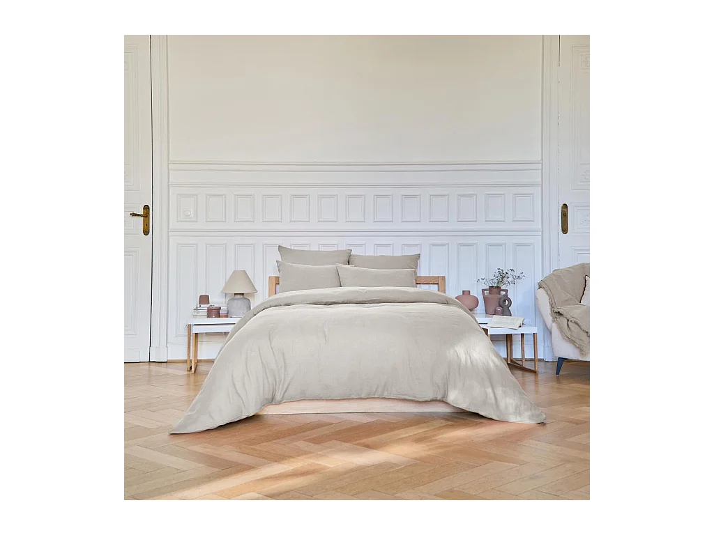 Habitat - Housse de couette en lin - 260 x 240 cm - Naturel - Brunelle
