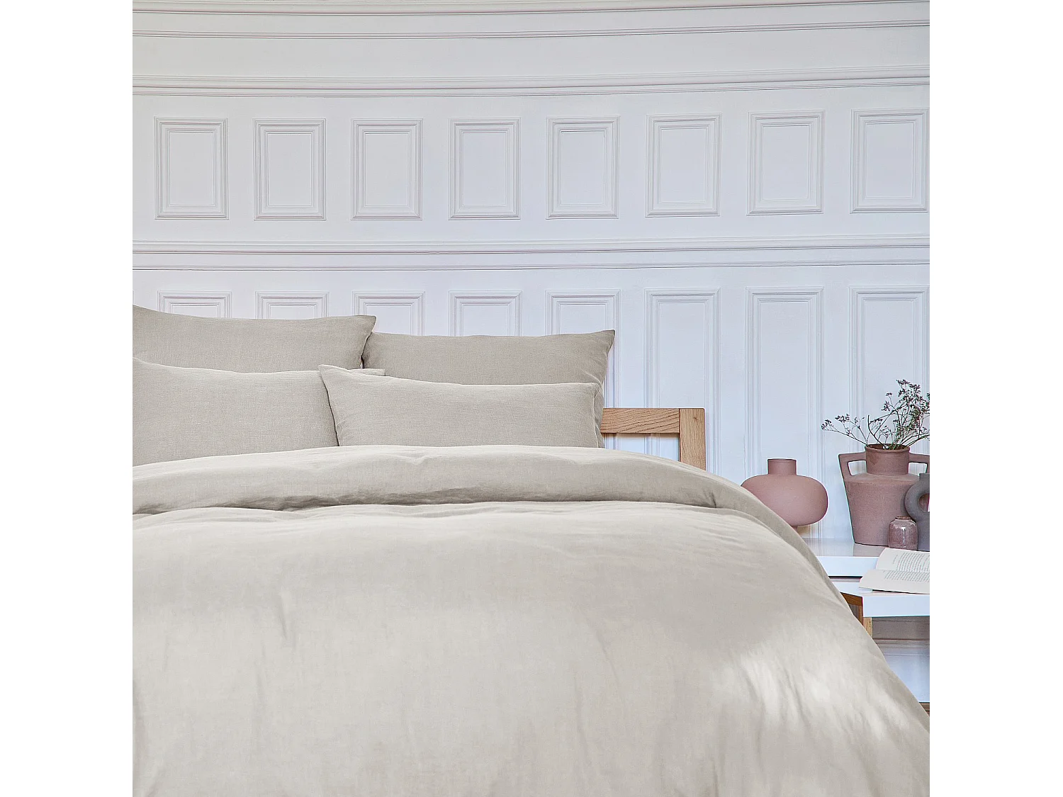 Housse de couette en lin - 240 x 220 cm - Naturel