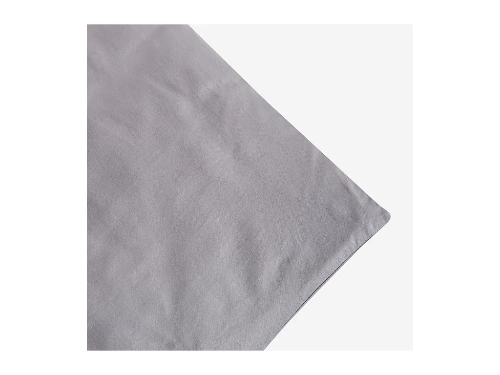 Habitat - Housse de couette en satin de coton - 260 x 240 cm - Gris argenté - Alexane