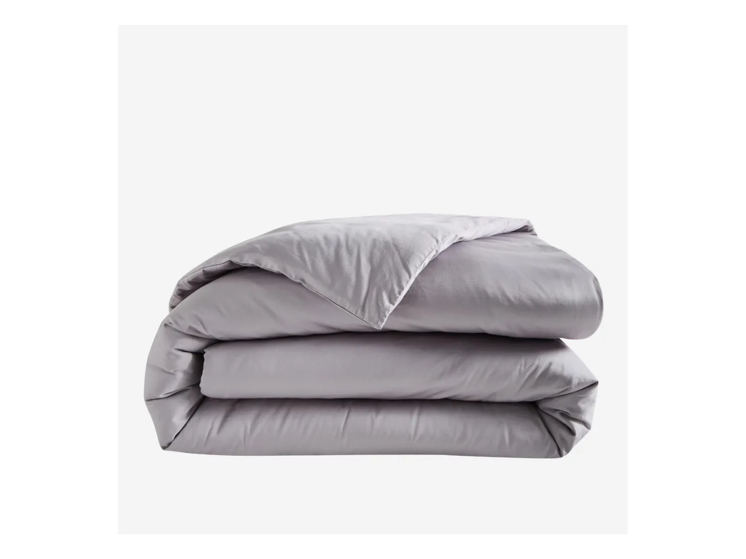 Habitat - Housse de couette en satin de coton - 260 x 240 cm - Gris argenté - Alexane