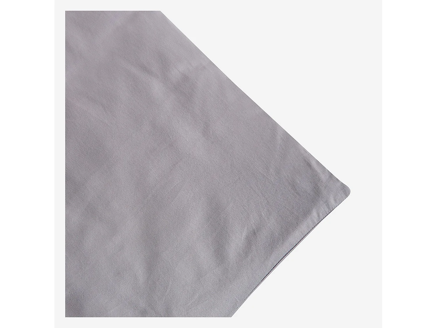 Habitat - Housse de couette en satin de coton - 260 x 240 cm - Gris argenté - Alexane