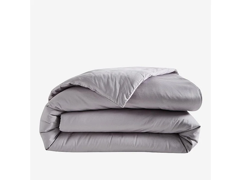 Habitat - Housse de couette en satin de coton - 240 x 220 cm - Gris argenté - Alexane