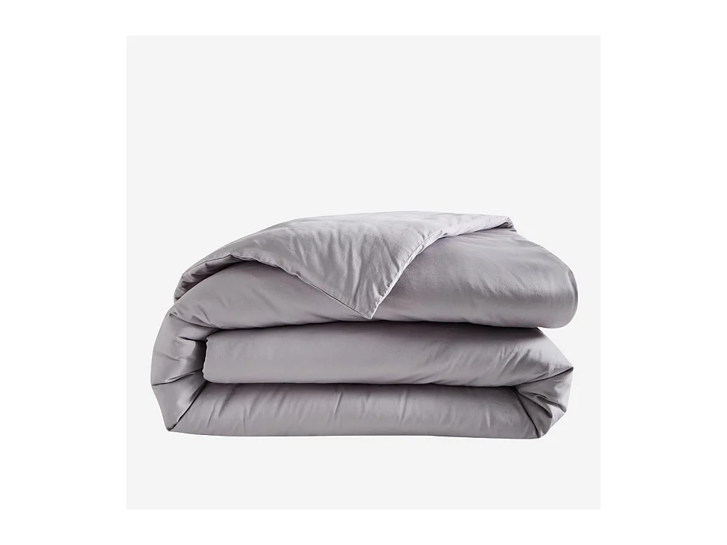 Habitat - Housse de couette en satin de coton - 240 x 220 cm - Gris argenté - Alexane
