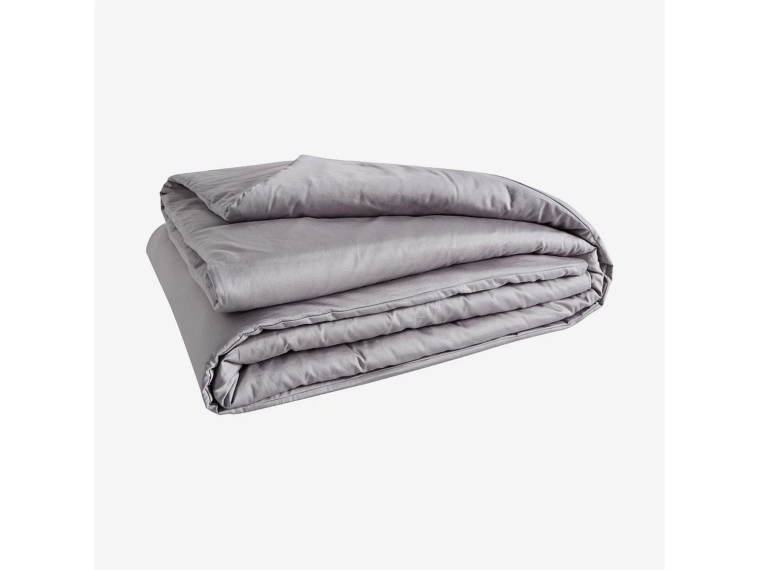 Housse de couette en satin de coton - 240 x 220 cm - Gris argenté