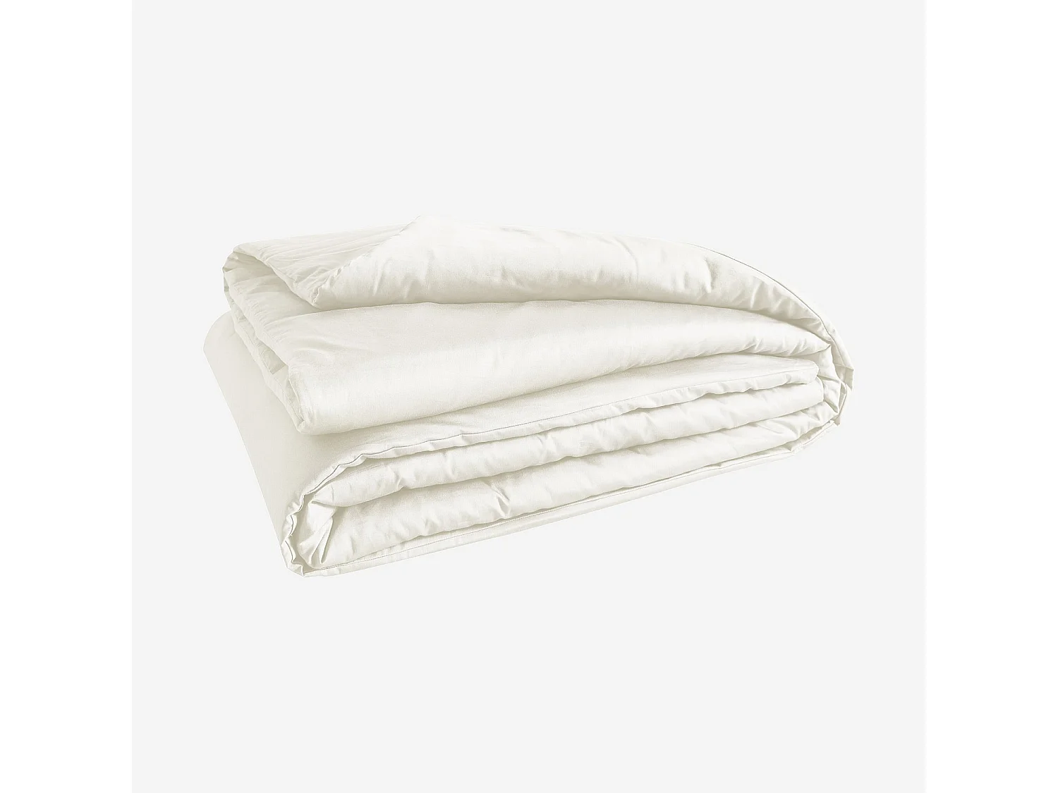 Housse de couette en satin de coton -  260 x 240 cm - Sable