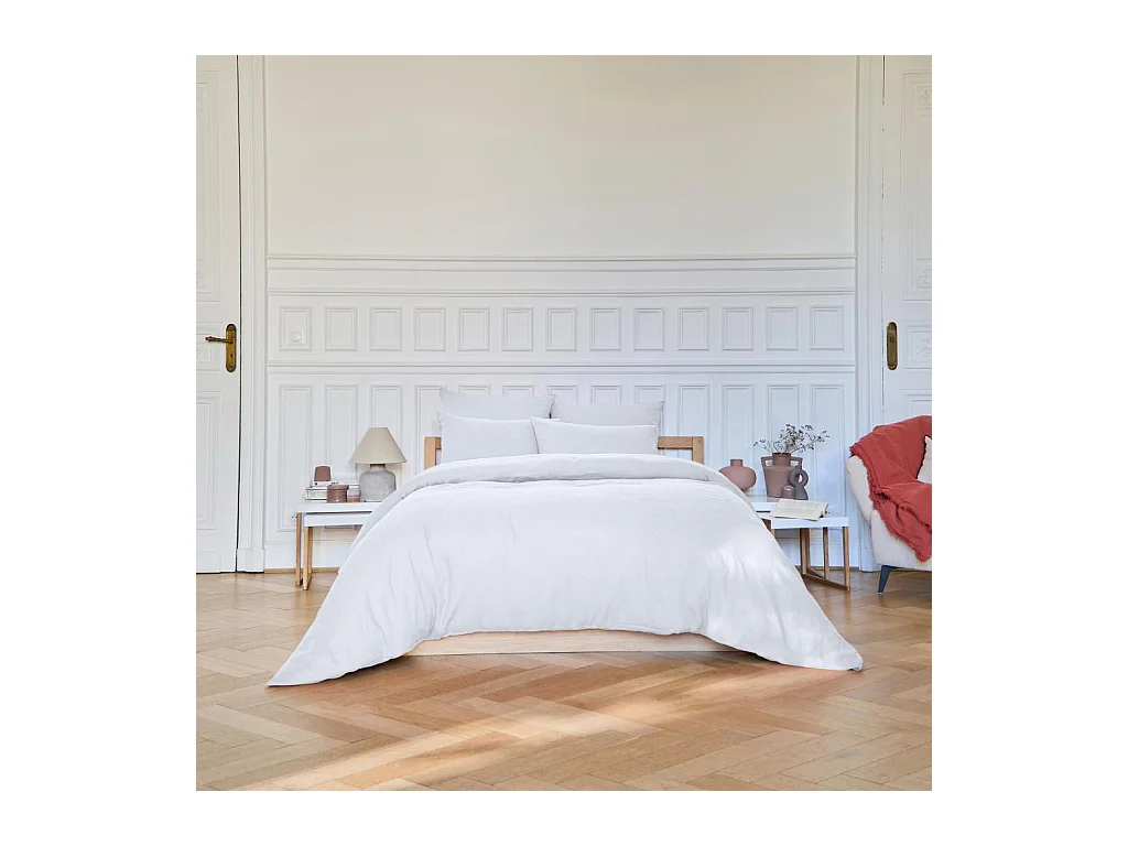 Habitat - Housse de couette en lin - 260 x 240 cm - Blanc - Brunelle
