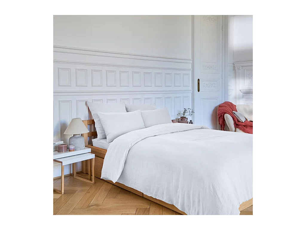 Habitat - Housse de couette en lin - 260 x 240 cm - Blanc - Brunelle