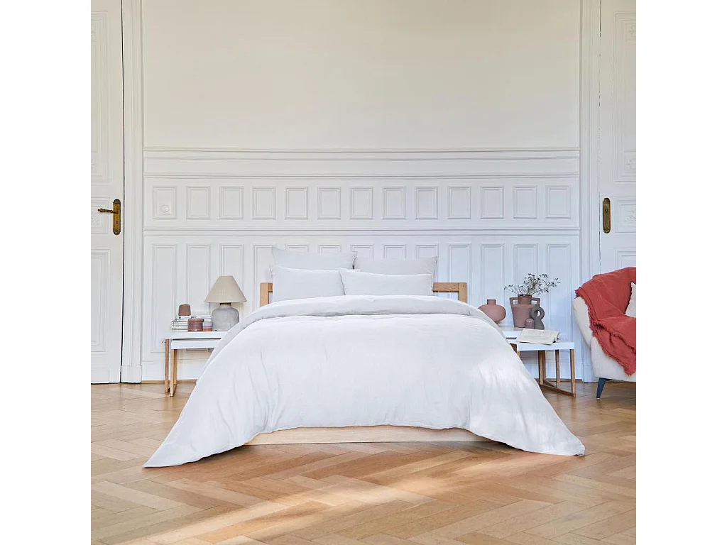 Habitat - Housse de couette en lin - 240 x 220 cm - Blanc - Brunelle