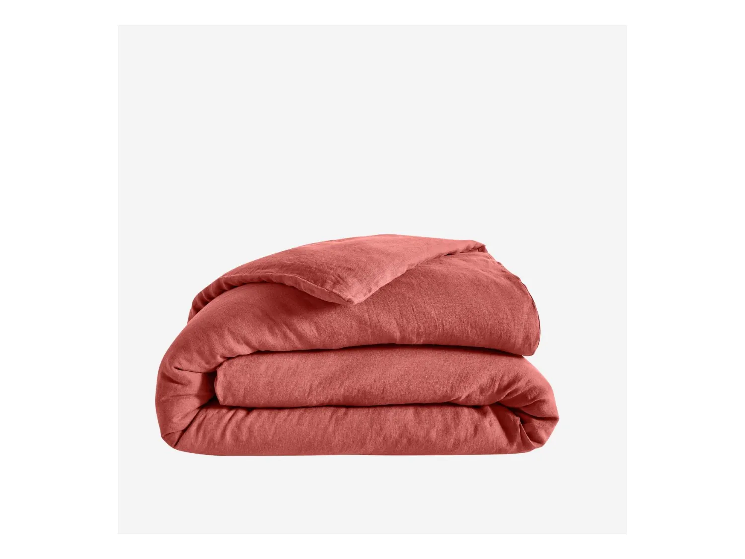 Habitat - Housse de couette en lin - 260 x 240 cm - Terracotta - Brunelle