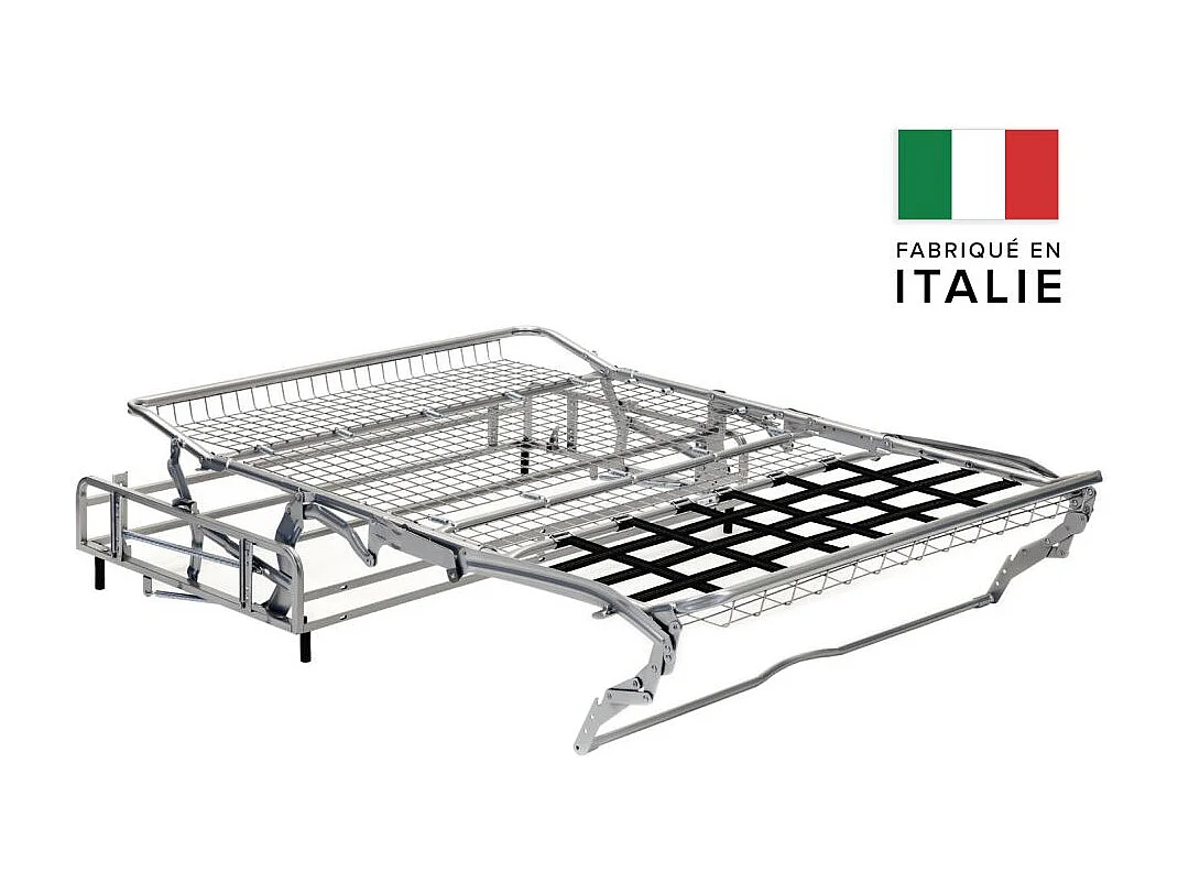 Canapé convertible express 3 places déhoussable en tissu terracotta ADELE
