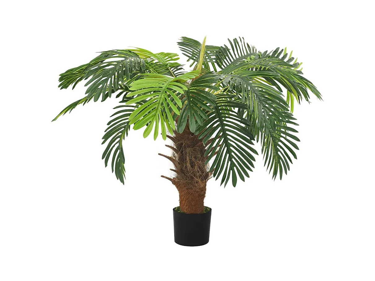 Palmier Cycas artificiel avec pot 90 cm Vert