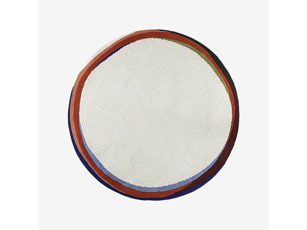Habitat - Tapis rond tufté en laine - 250 cm - Écru  - Design by Floriane Jacques - Constant