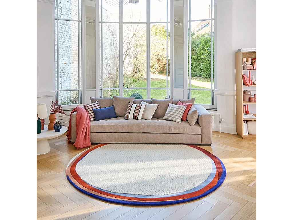 Habitat - Tapis rond tufté en laine - 250 cm - Écru  - Design by Floriane Jacques - Constant