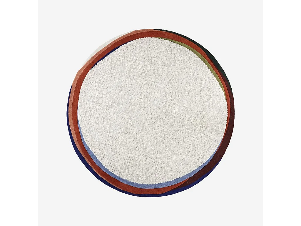 Habitat - Tapis rond tufté en laine - 250 cm - Écru  - Design by Floriane Jacques - Constant