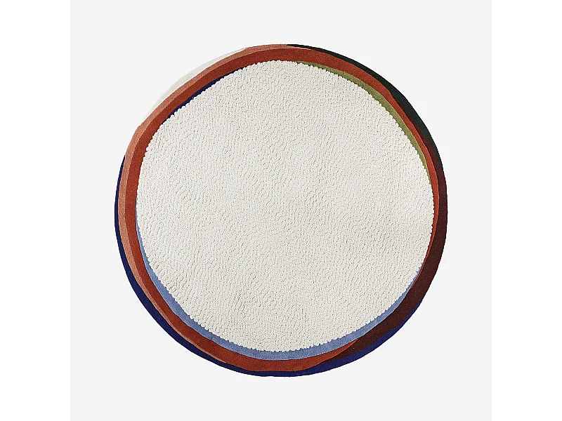 Habitat - Tapis rond tufté en laine - 250 cm - Écru  - Design by Floriane Jacques - Constant