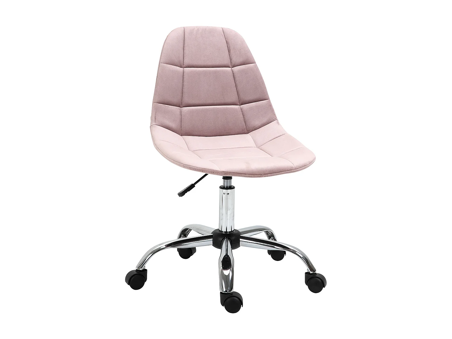 Sedia girevole per scrivania e ufficio in tessuto rosa