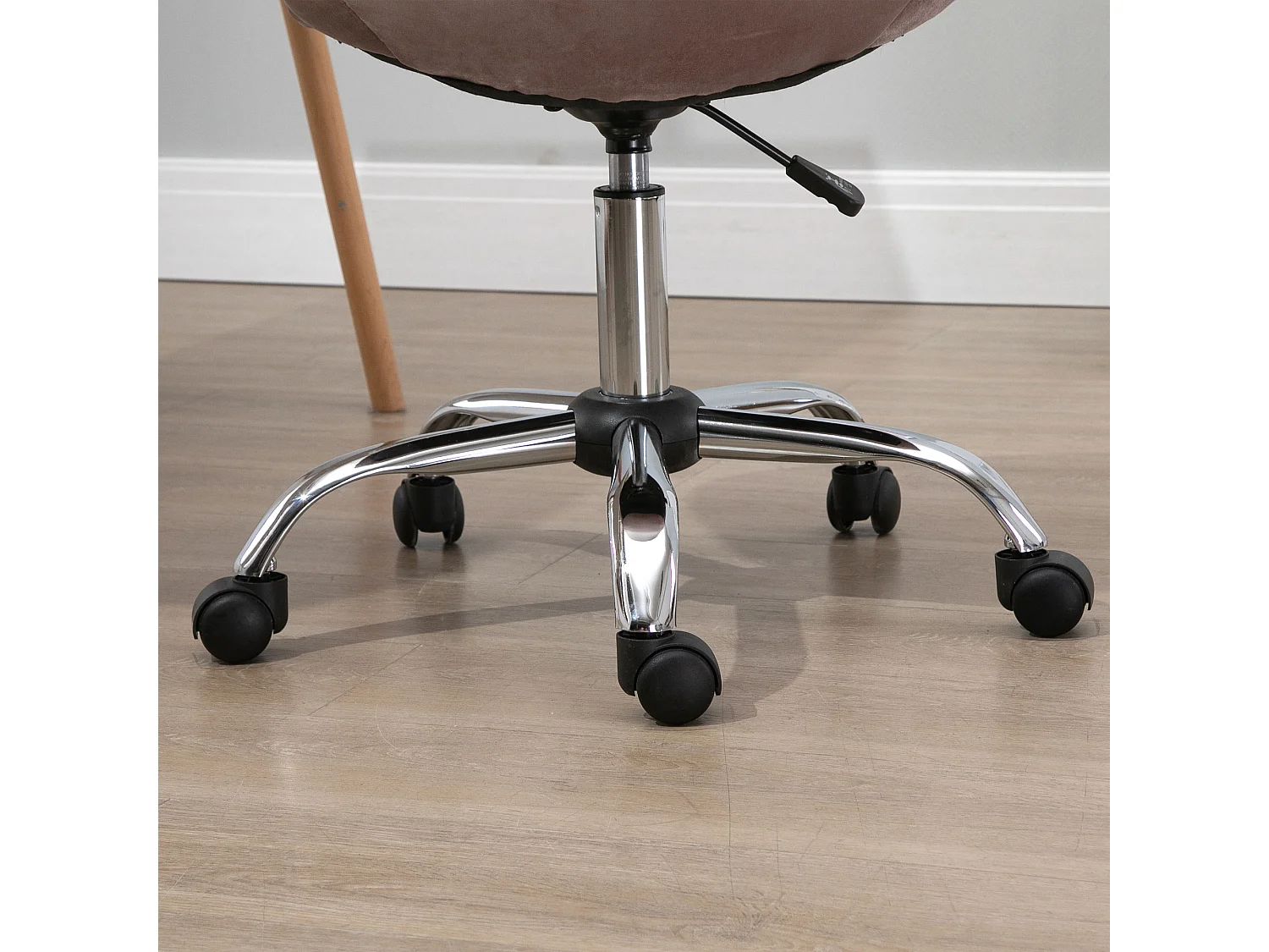 Sedia girevole per scrivania e ufficio in tessuto rosa