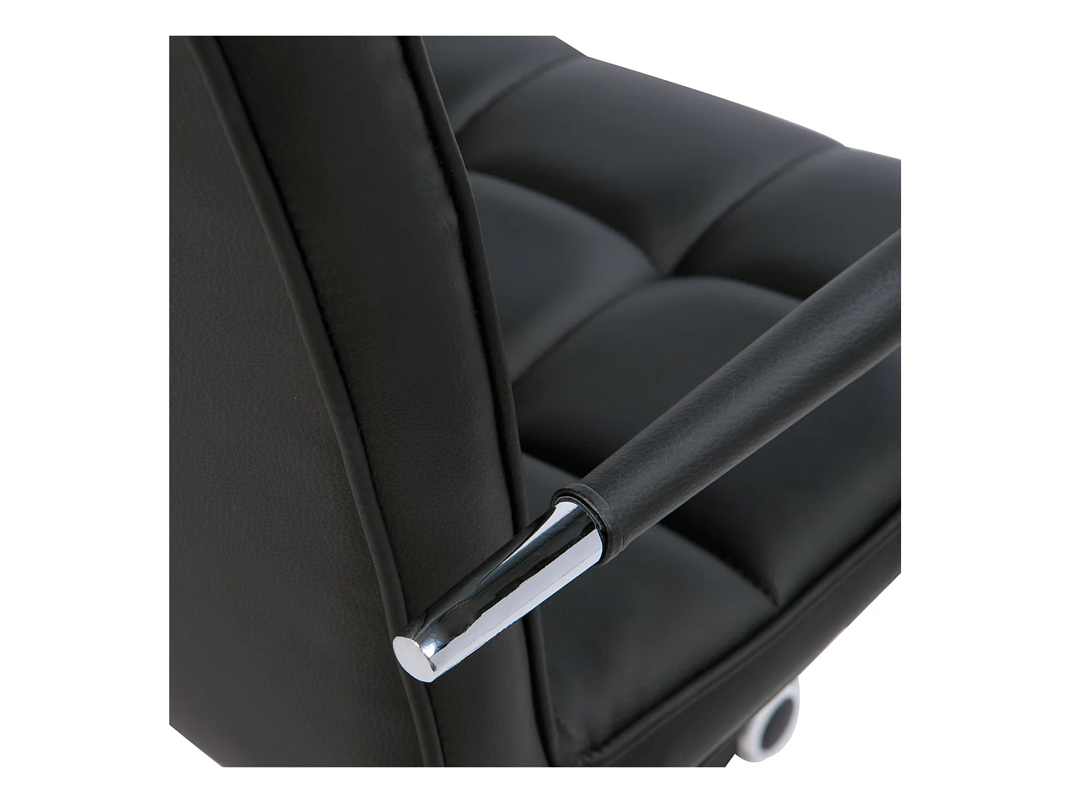 Sedia da ufficio in ecopelle altezza regolabile nero