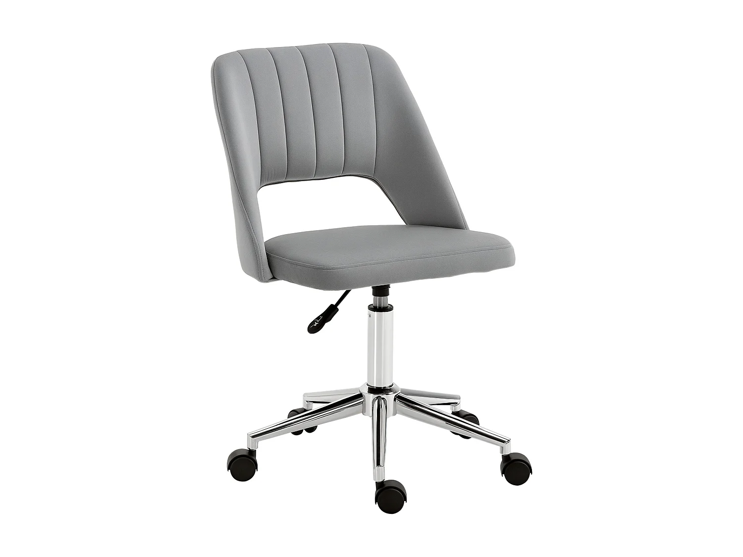 Sedia da ufficio girevole e imbottita grigio