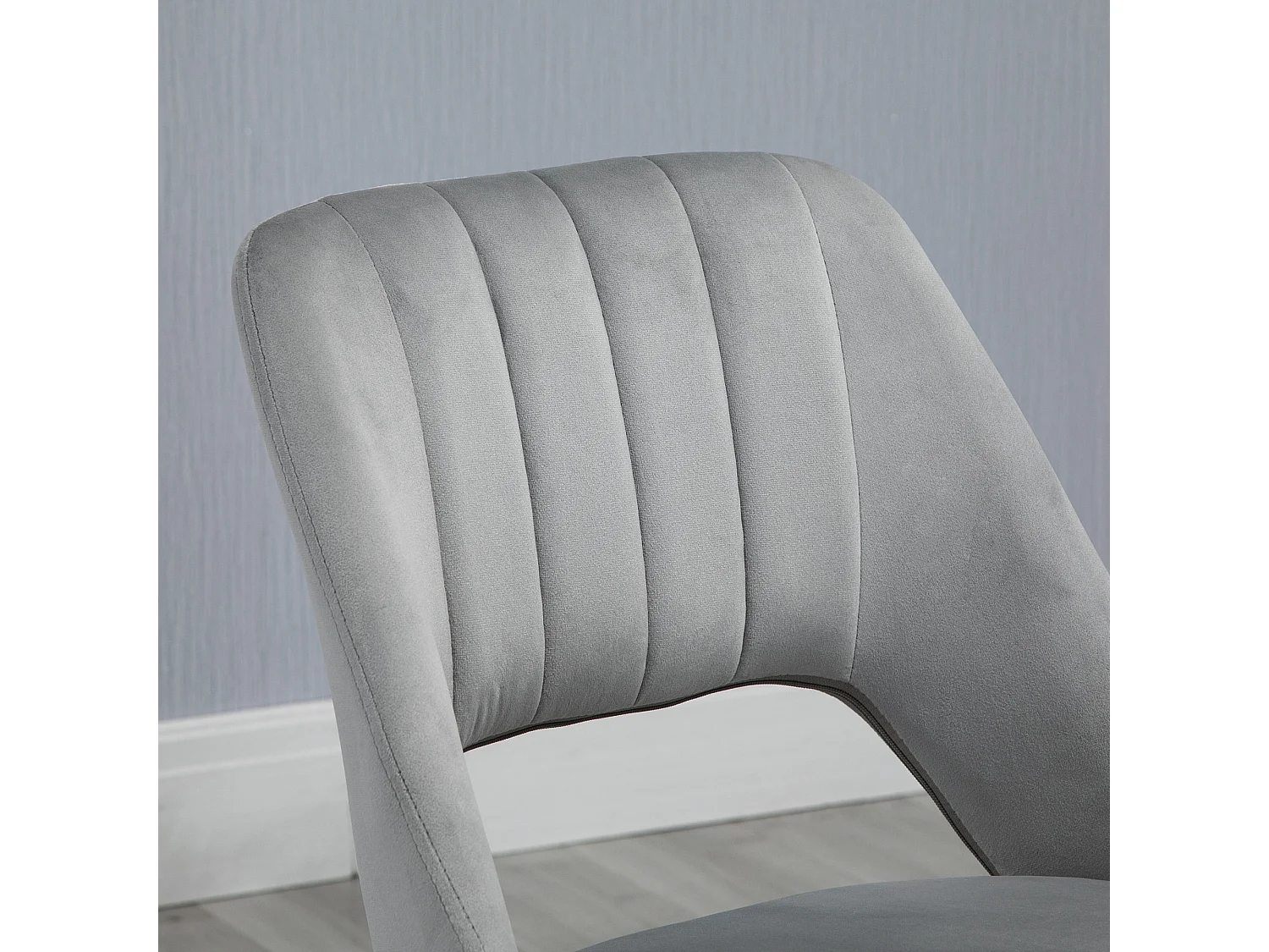 Sedia da ufficio girevole e imbottita grigio