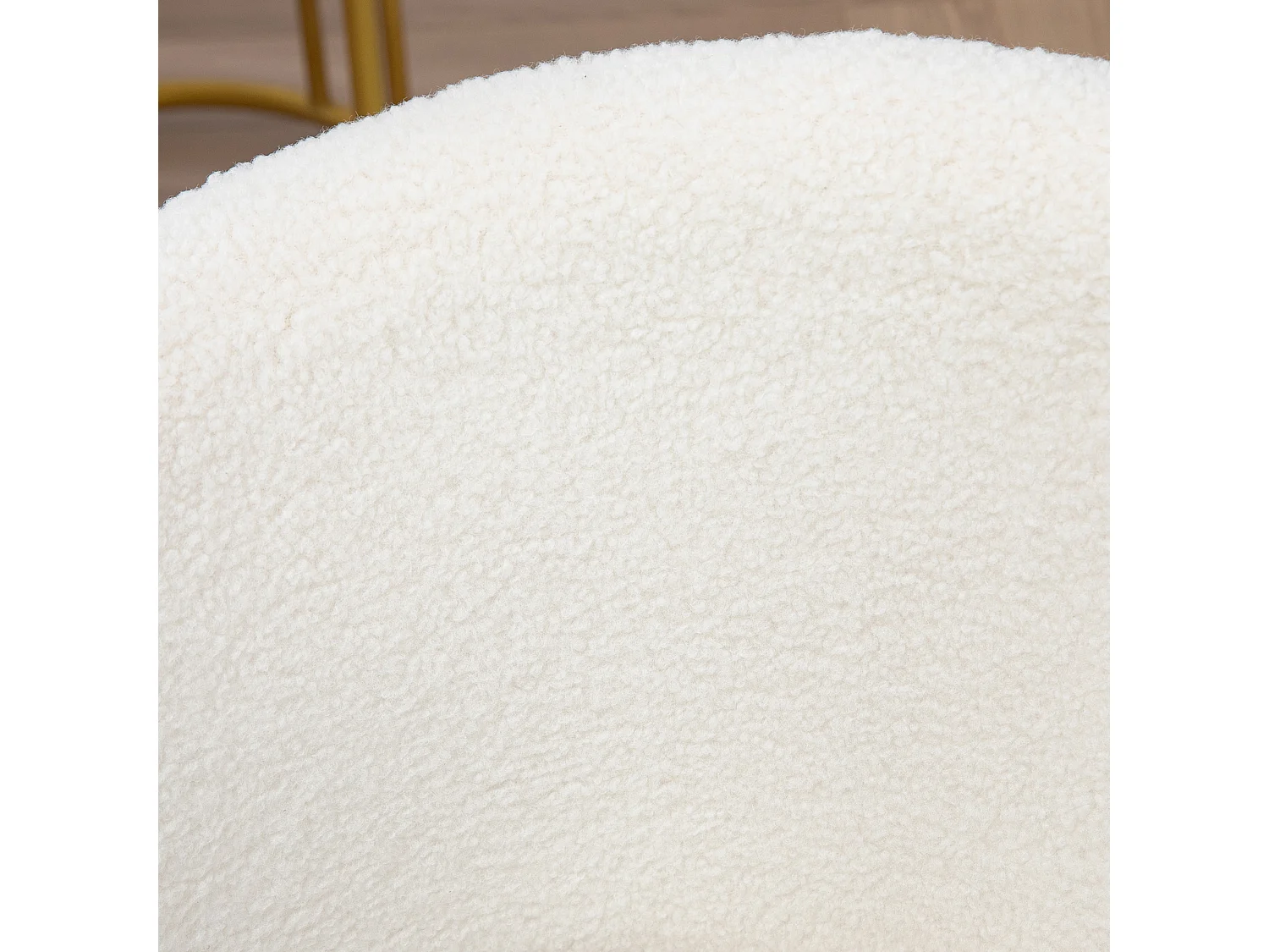 Sedia da ufficio girevole con altezza regolabile bianco e oro