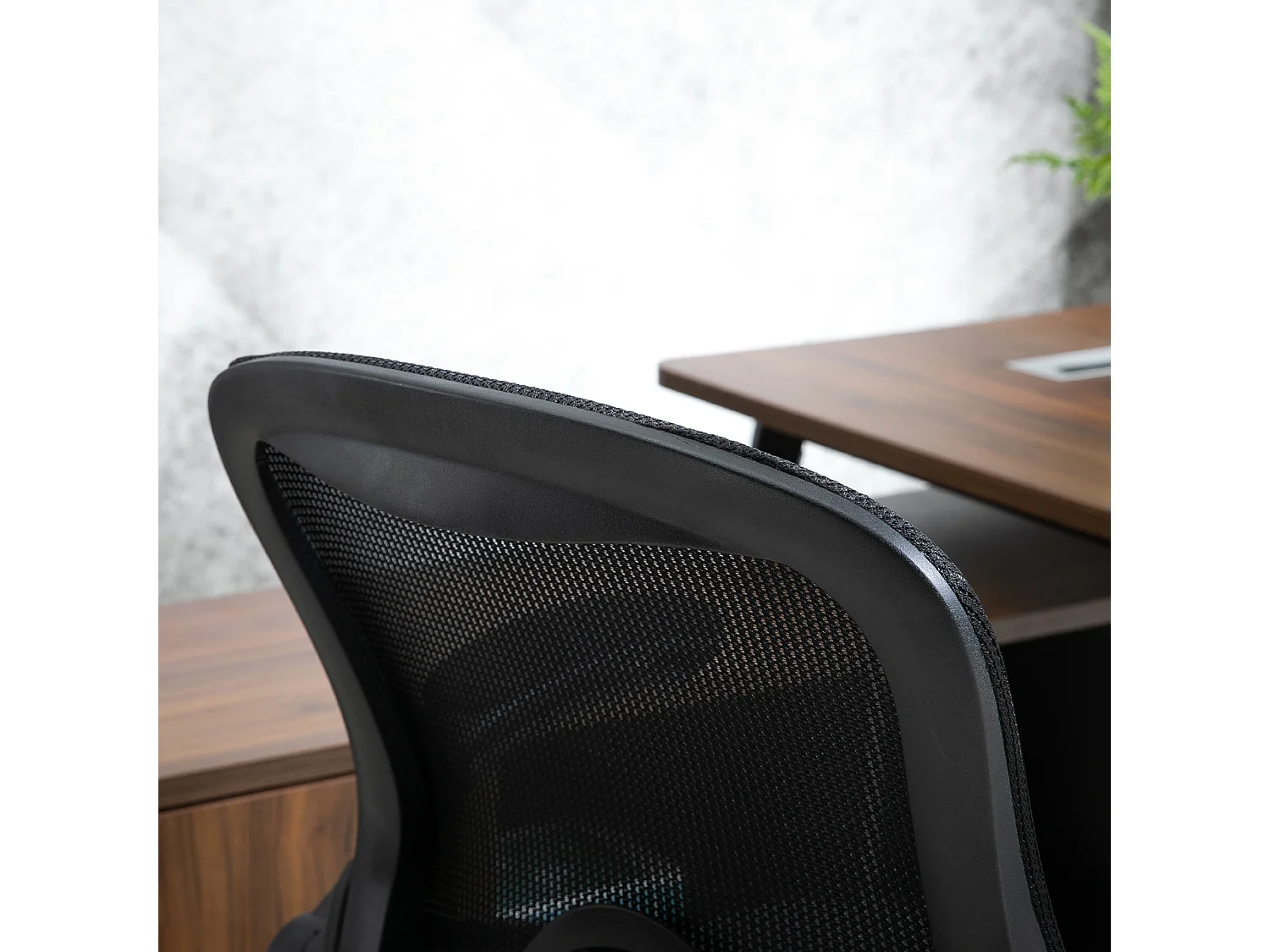 Sedia da ufficio traspirante ad altezza regolabile nera