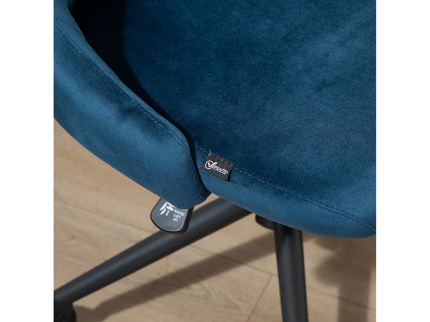Sedia da ufficio girevole 360° in velluto altezza regolabile