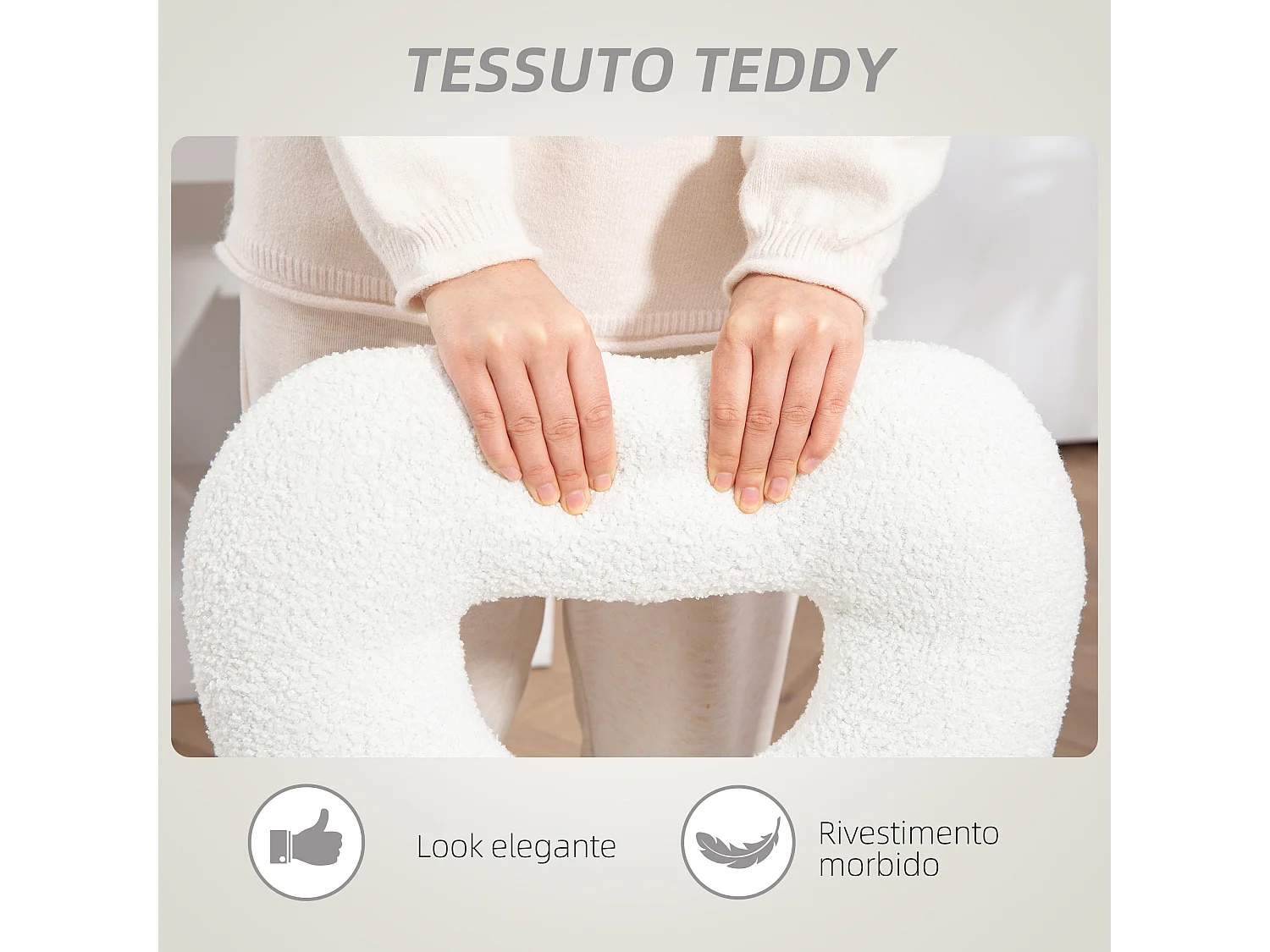 Sedia da ufficio imbottita con schienale a cuore in velluto bianco