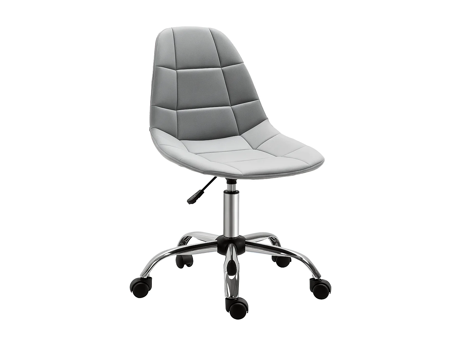 Sedia girevole design regolabile in tessuto grigio