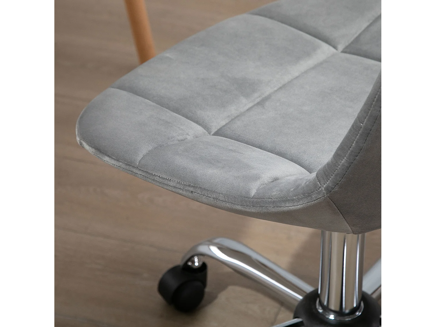 Sedia girevole design regolabile in tessuto grigio