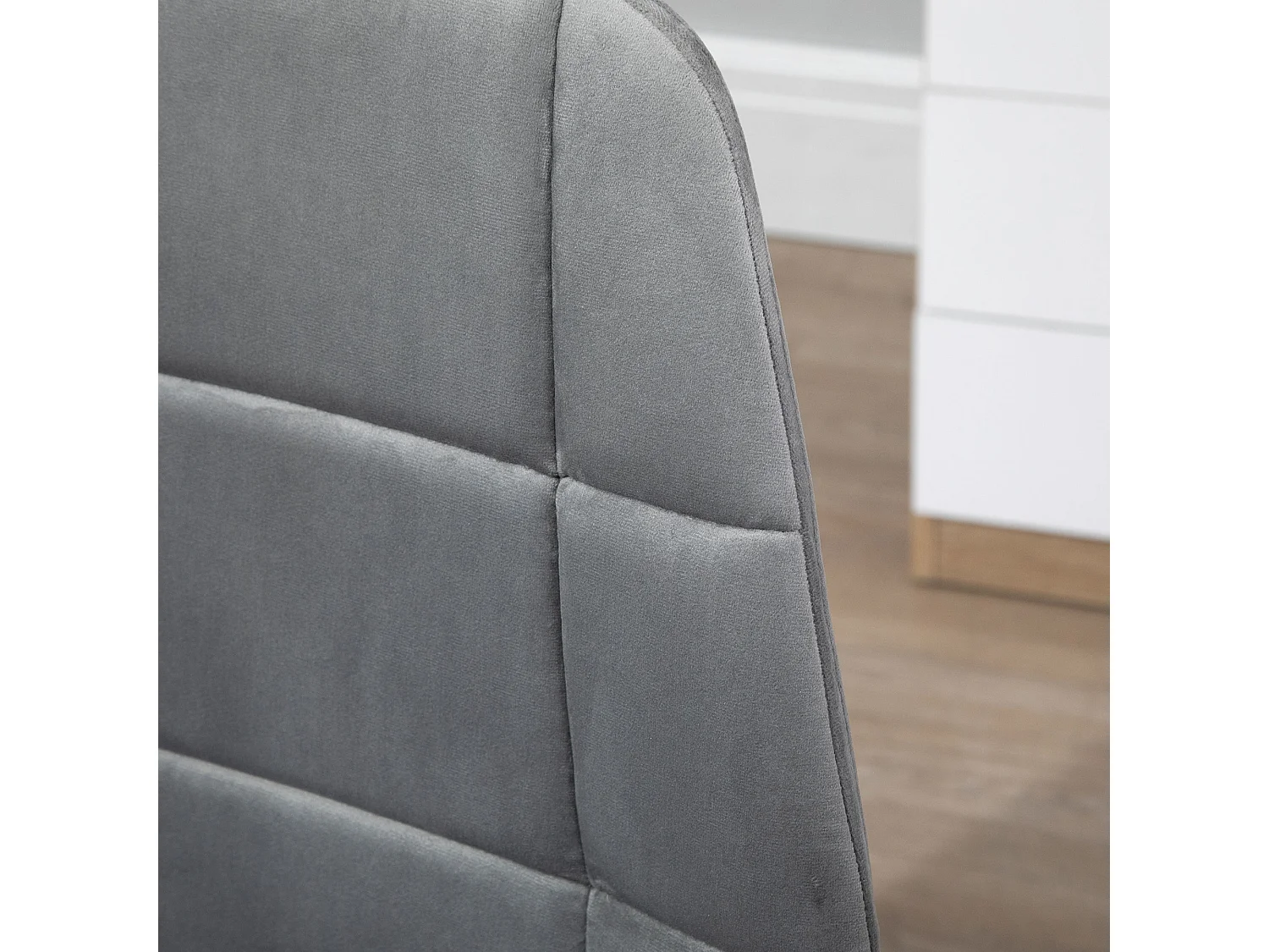 Sedia girevole design regolabile in tessuto grigio