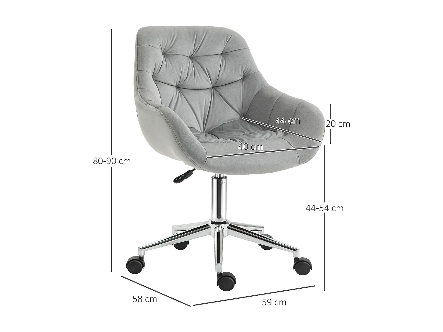 Sedia da ufficio girevole ergonomica altezza regolabile