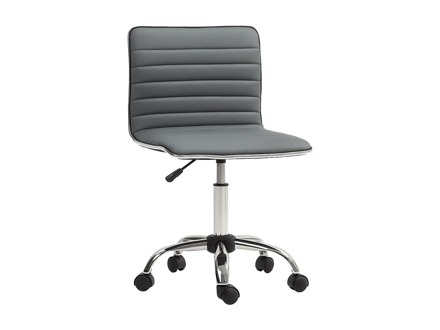 Sedia da ufficio con altezza regolabile e girevole in pelle pu grigio