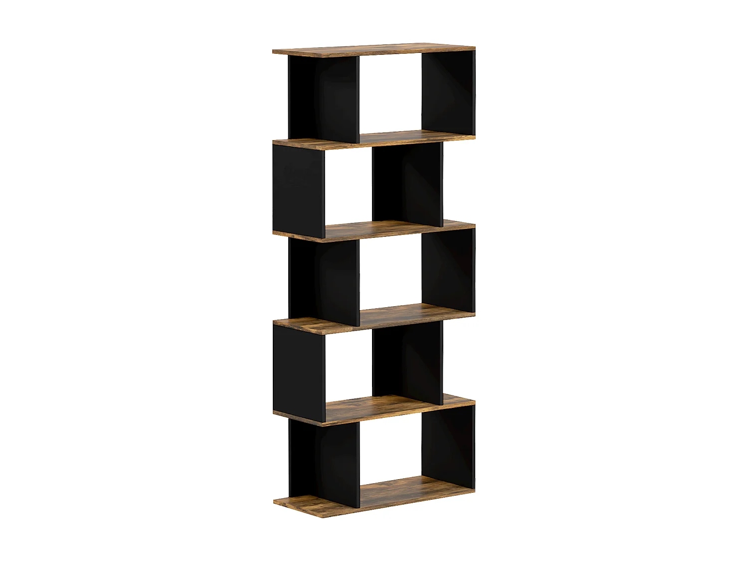 Libreria moderna a 9 scomparti per casa e ufficio in legno bianco