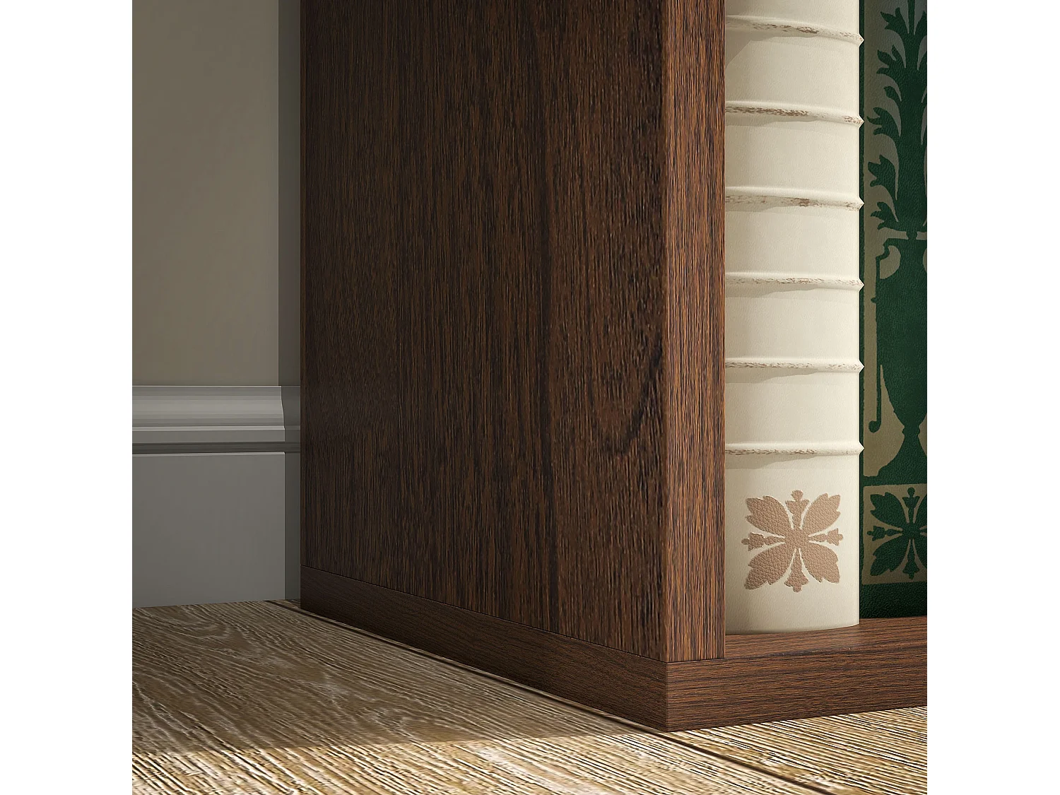 Libreria moderna con 6 ripiani per casa e ufficio in legno bianco