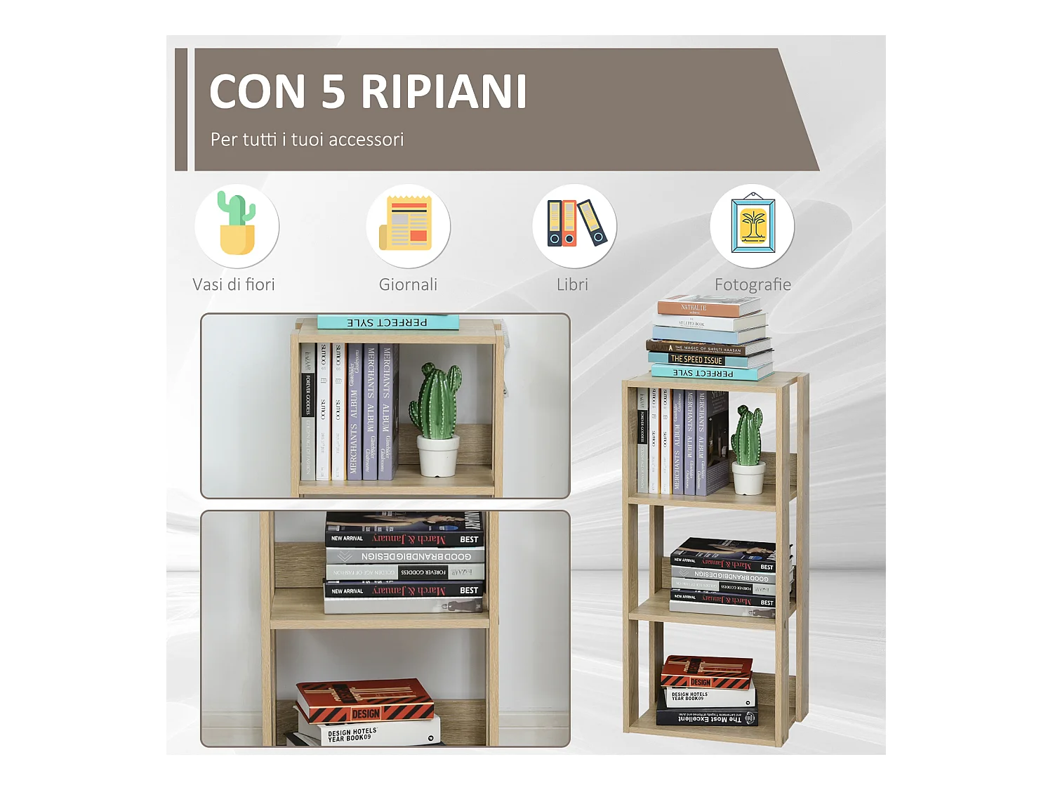 Libreria di design bianco