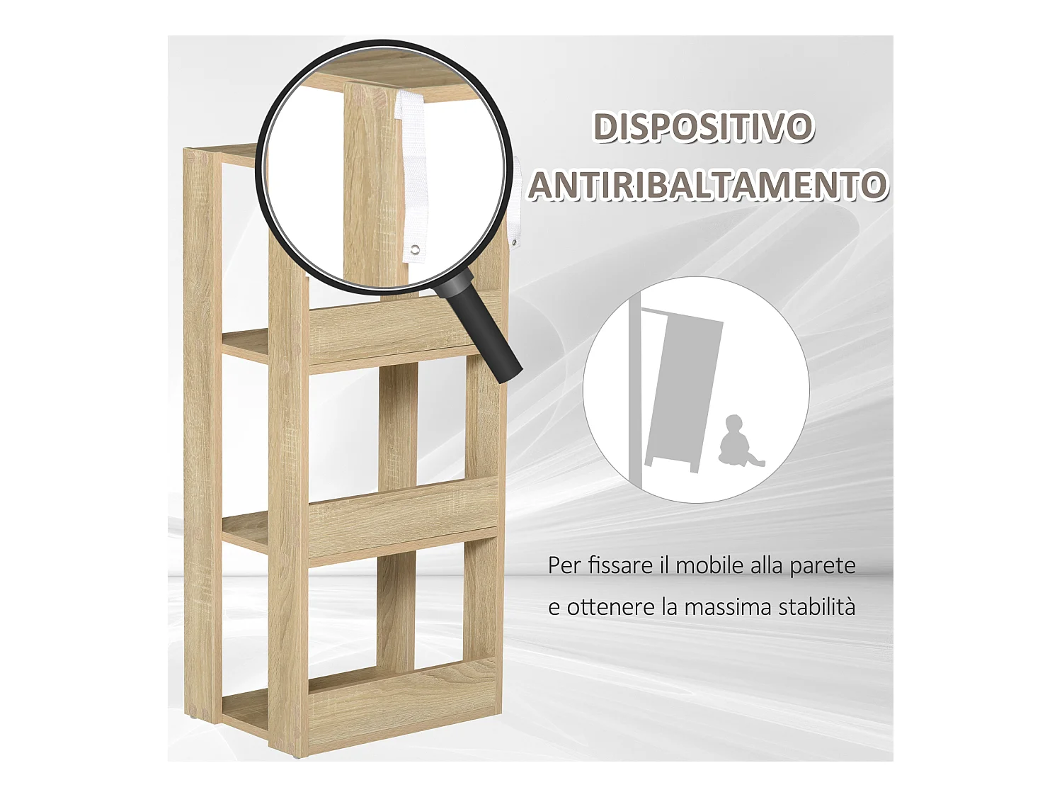 Libreria di design bianco