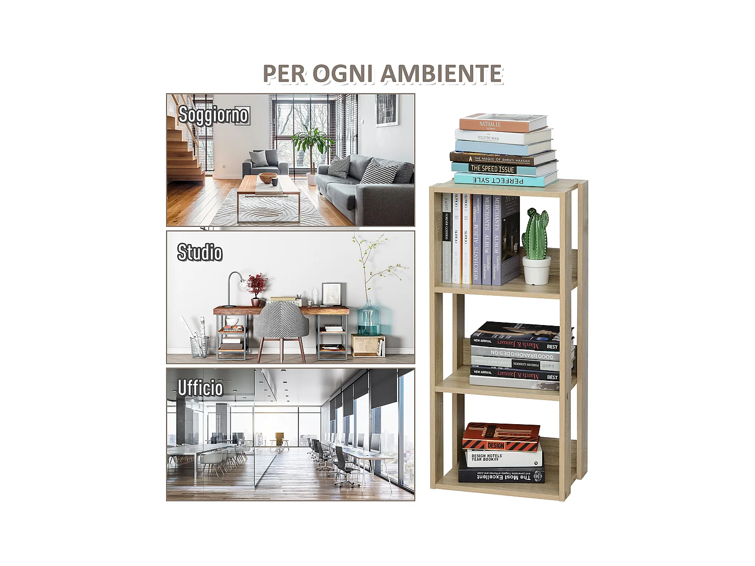 Libreria di design bianco