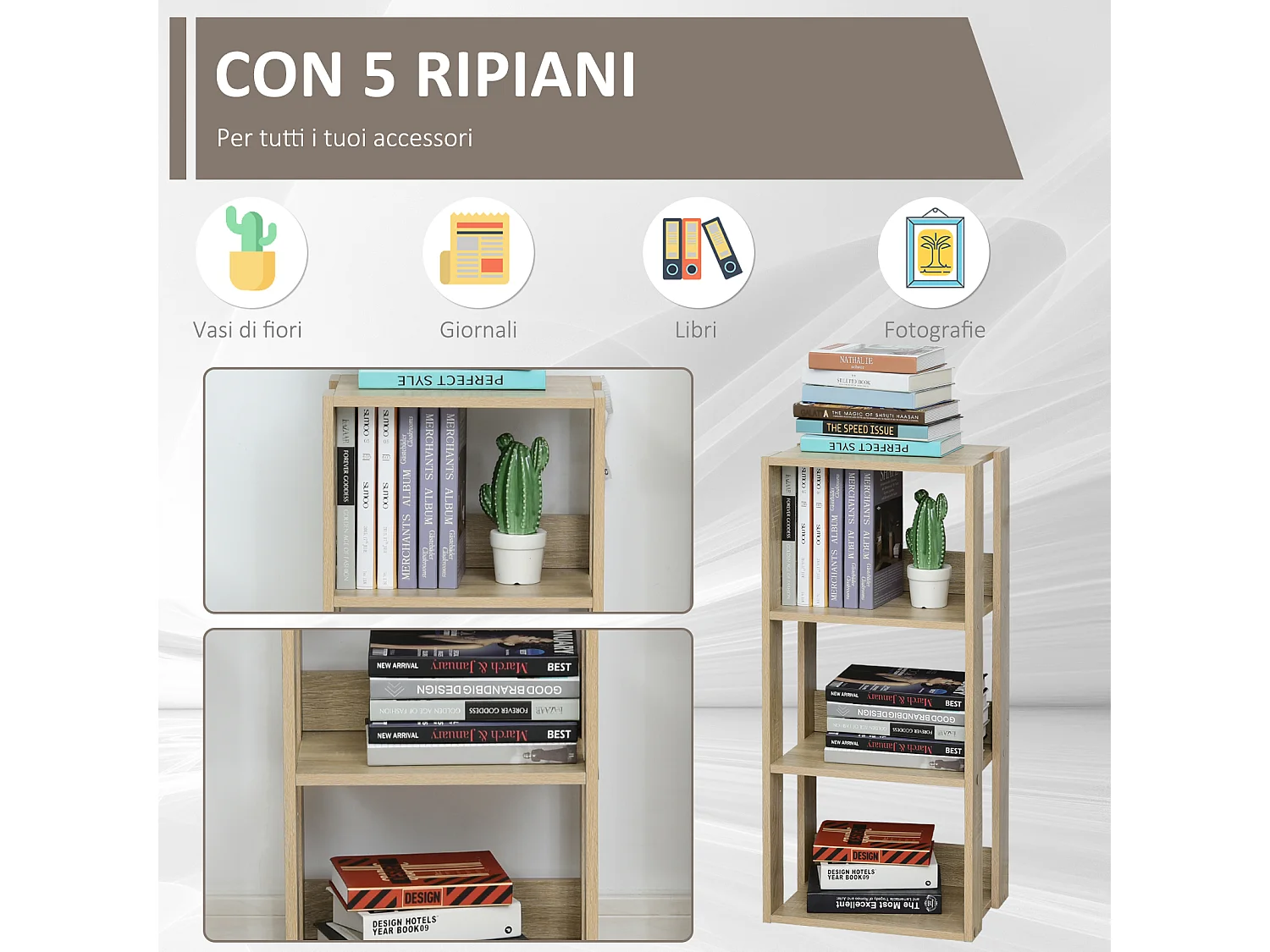 Libreria di design bianco