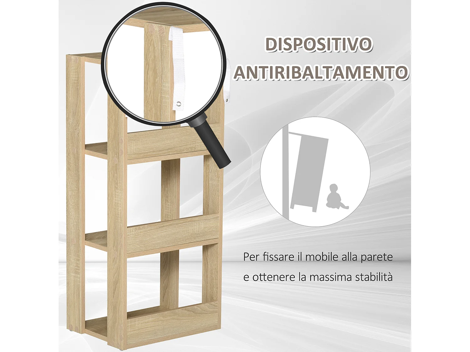 Libreria di design bianco