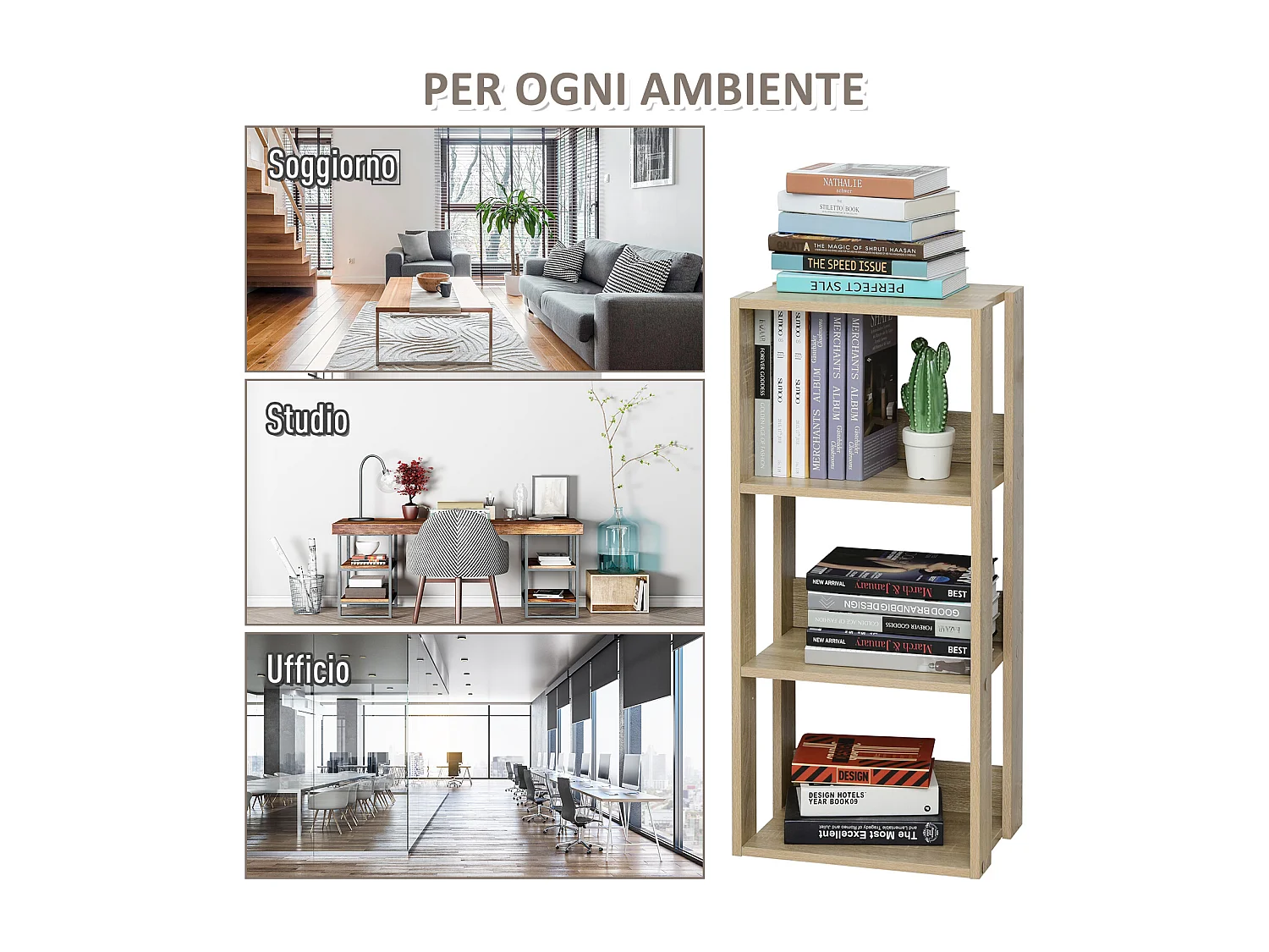 Libreria di design bianco